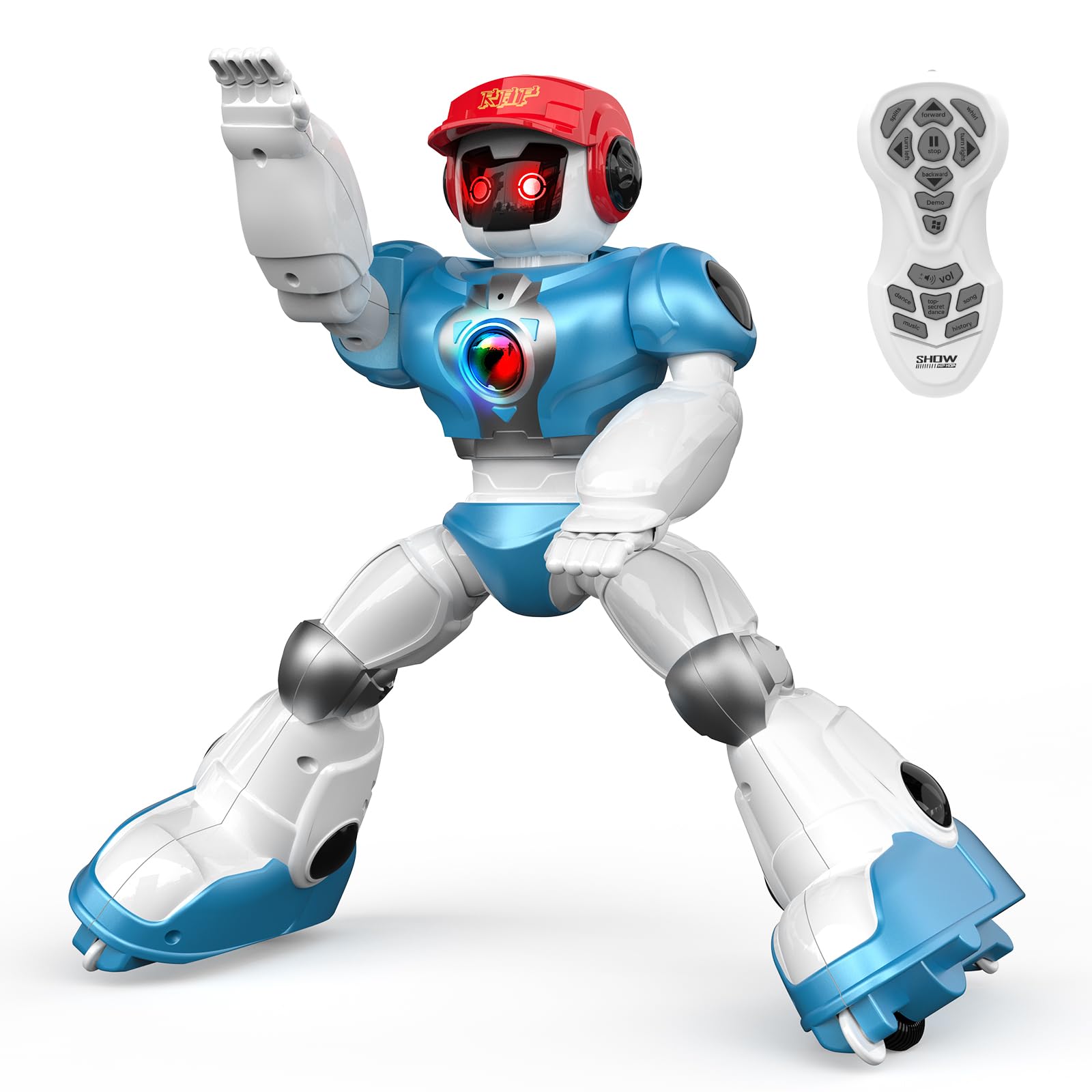 

Electric Robot RC Multifunctional Dancing English Conversation 40 Minutes of Operation USB Gift for Boys and Elementary School Kindergarten Entrance белый