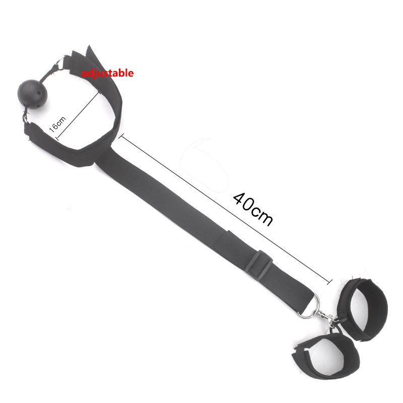 Erotic HandCuffs Mouth Gag BDSM Bondage Restraints Sex Toys for Couples Open Mouth Ball Backhand Cuffs Tied Up Adult Game