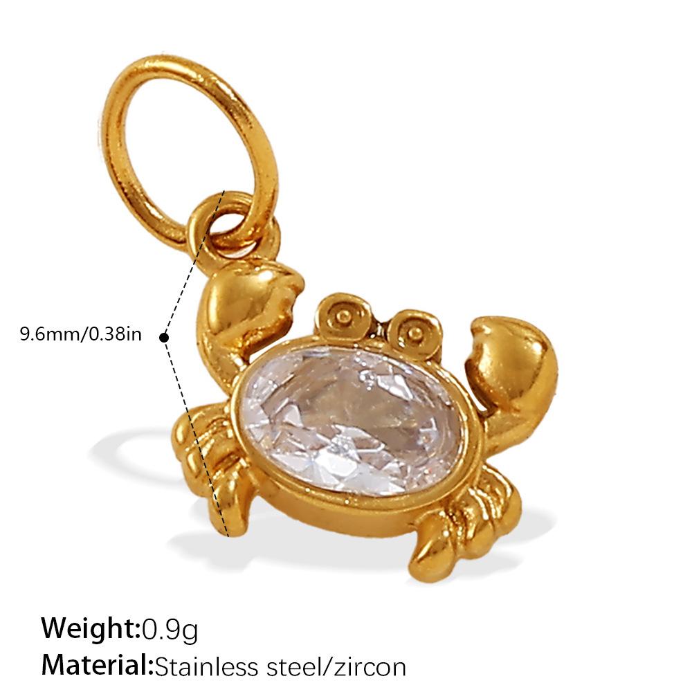 Ocean Element Conch Shell Pendant Accessories Stainless Steel Gold-Plated Beach Wind Accessories