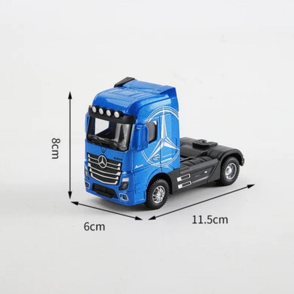 1/50 Alloy Diecast Metal Model Toy Container Truck Pull Back with Sound Light High Simitation Collectibles Kids Cars Toys Gifts