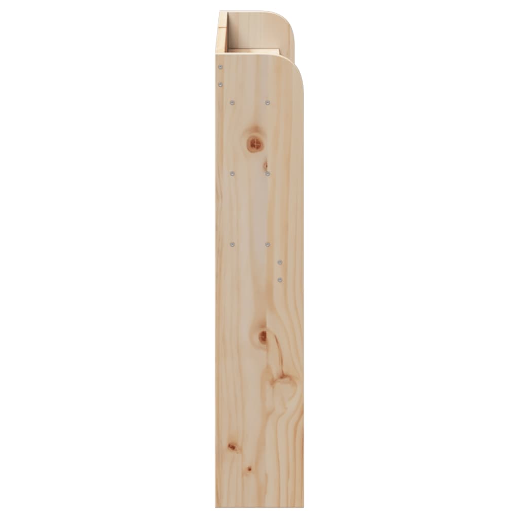 Vidaxl Wezgłowie Do Łóżka, Z Półkami, 90 Cm, Lite Drewno Sosnowe