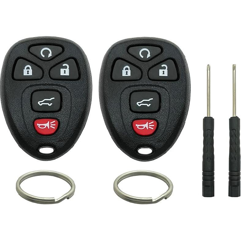 Key Fob Shell Case Replacement Fits for Chevy Silverado Avalanche Equinox Express Traverse GMC Yukon Sierra 1500 2500 3500 HD Acadia 2007 2008 2009