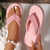 Fashion Fashion Pink Platform Flip Flops for Women 2025 Summer Lightweight Non Slip Beach Slippers Woman Comfort Clip Toe Wedge Sandals