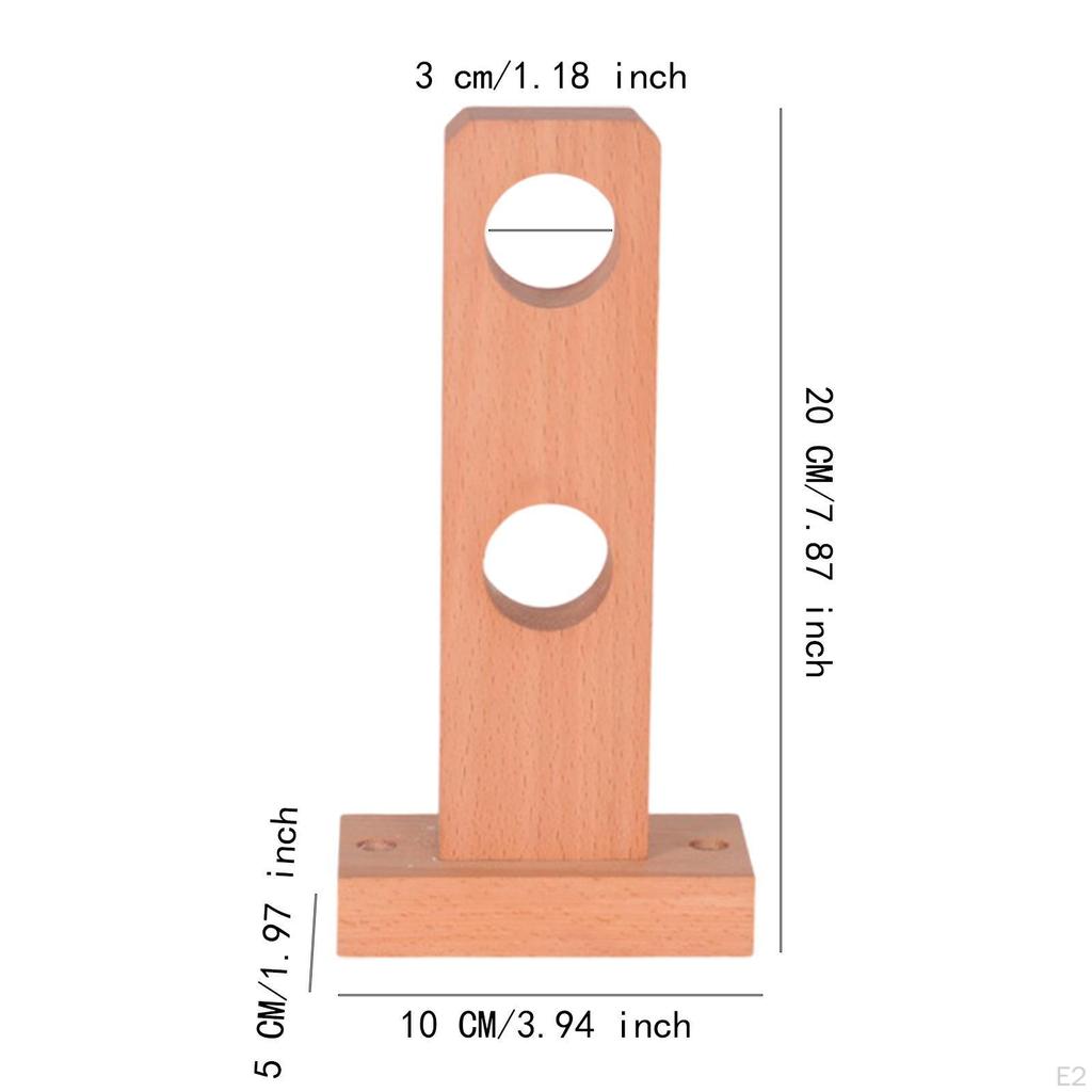 2 Pieces Curtain Rod Holders Brackets Wood Minimalist Window Hooks Wall Ceiling