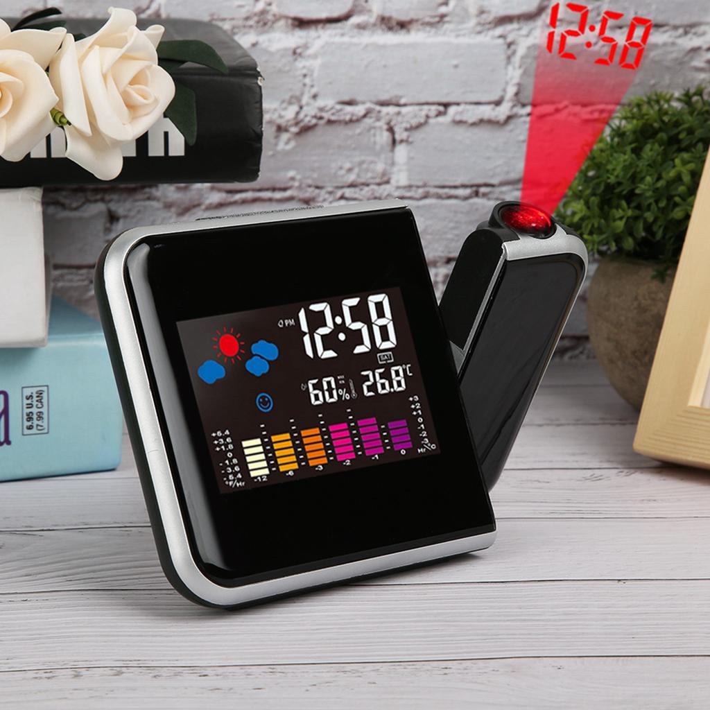 Multifunctional LCD Projection Electronic Clock , Alarm Clock Alarm Clock Color Screen Electronic Alarm Clock Projection Wther Clock