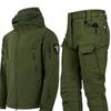 Winter Outdoor Men's Training Suit Tactical Camouflage Assault Plush Waterproof Adventure Skiing Jacket Travel Clothing Workwear