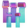 30Pcs Matte Creative Cutlery Set Knife Fork Fork Coffee Spoon Dinnerware 304 Stainless Steel Tableware Set Party Hotel Bar Kitchen Flatware