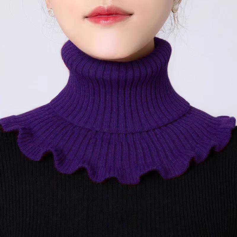 Women's Cozy Cervical Neck Warmer Snood – Soft Core-Spun Yarn Pullover for Fall & Winter