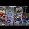 Moreart Diorama Japanese Streetscape Building Model with Parking Lot Assembly Kit for Miniature Car Display Background Model MO936422 1/64 [Item]