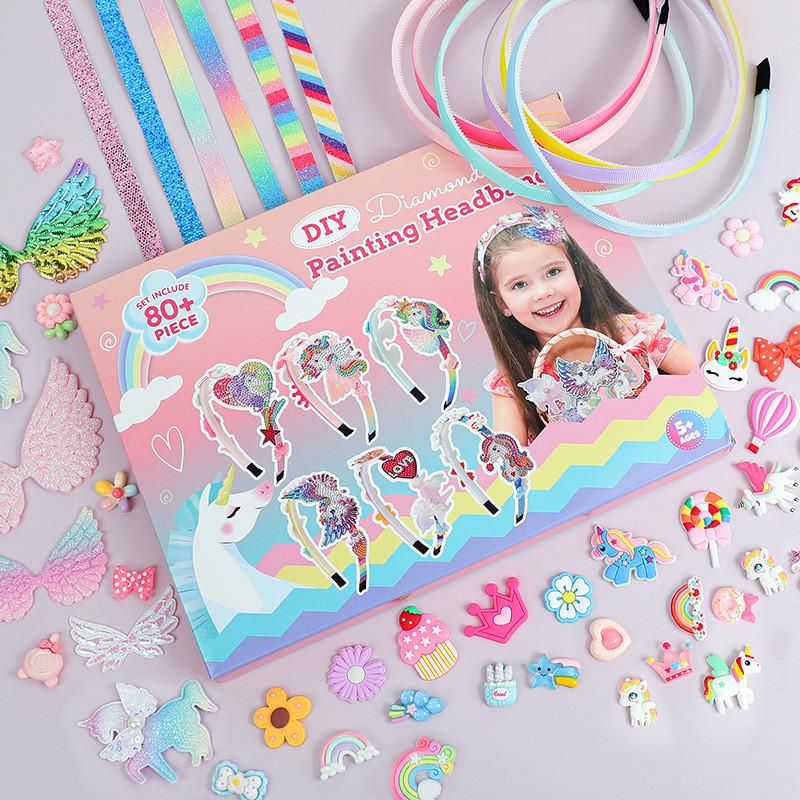 Childrens Diy Butterfly Hairband Kit With Rhinestones For Creative Gift