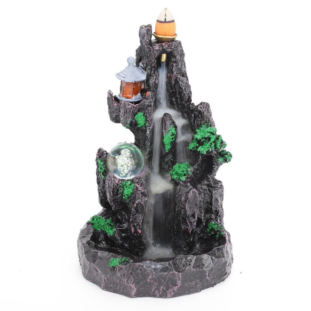 

Уникальная подставка-водопад для благовоний «Горная вода», домашний полимерный орнамент, ремесло со светодиодным шаром