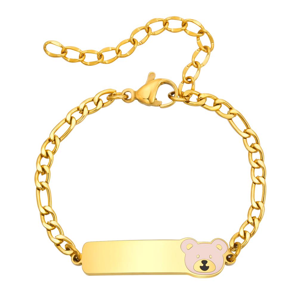Pulseira de Identificação com Barra de Nome para Bebê Personalizada, Gravação Gratuita de Nome Personalizado, Presente de Aniversário para Recém-Nascidos a Crianças