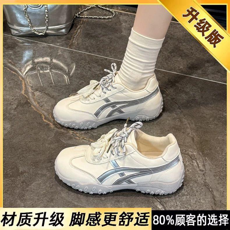 Новые спортивно-повседневные низкие кеды на толстой подошве с двойными ремешками, 22-го года, легкие, дышащие 35