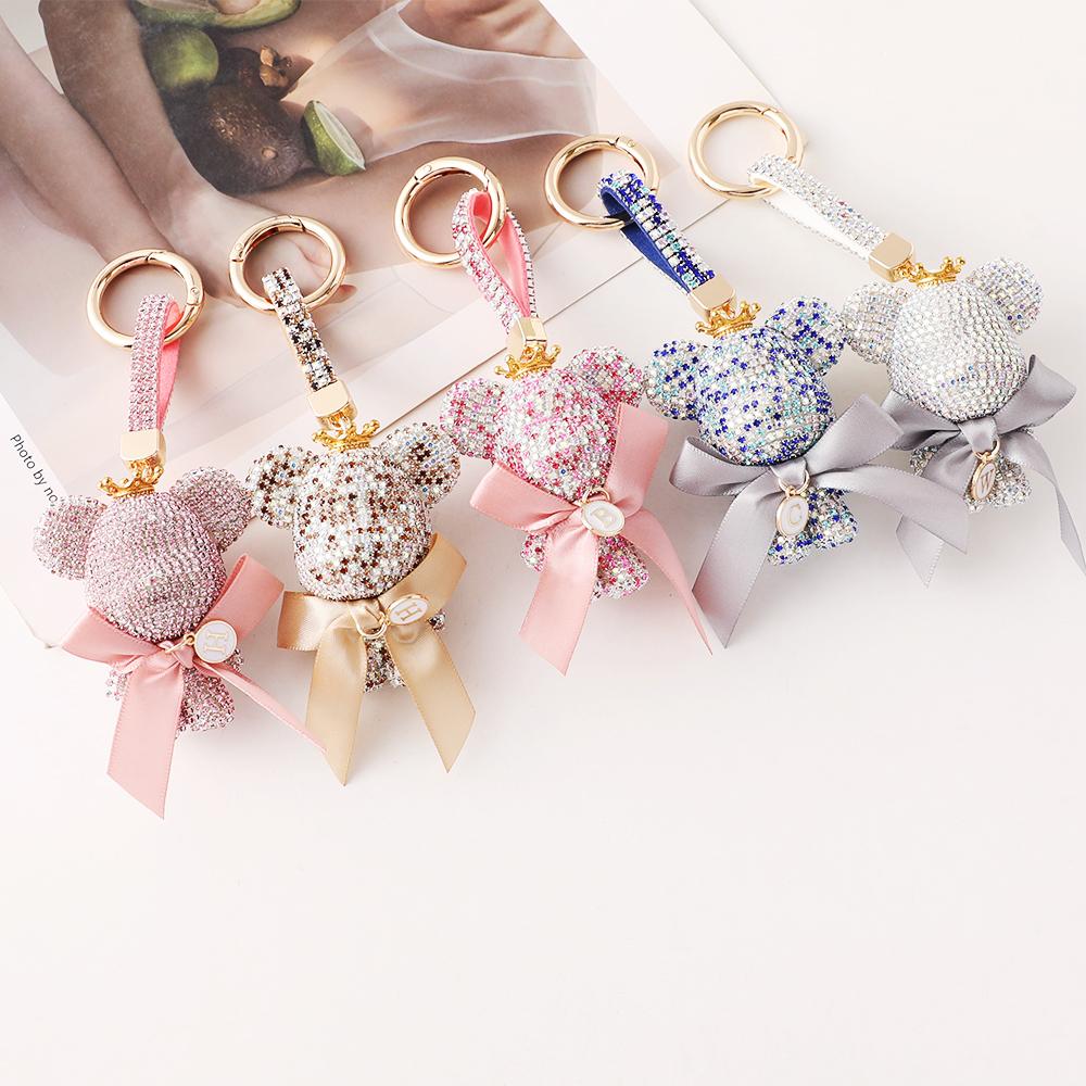 Bear Full Crystal Inlay Bag Charm