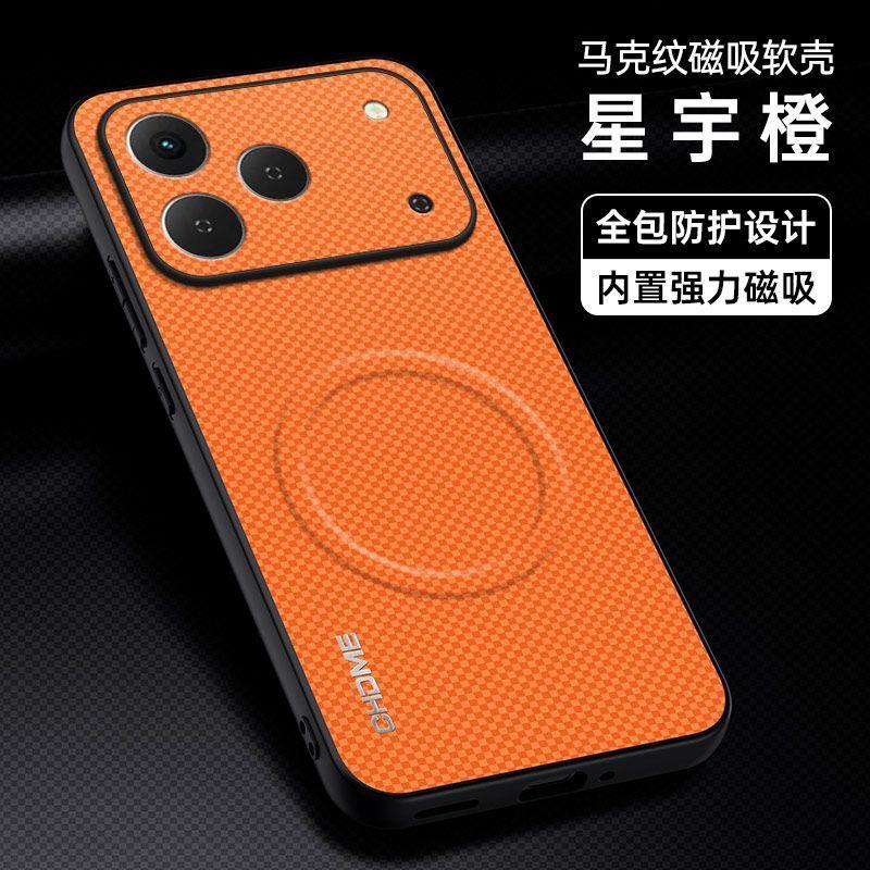 For Honor 600 Pro Case Fashion Magnetic Matte PU Striped Leather Silicone Cover For Honor 600 Shell Non-Slip Shockproof Bumper