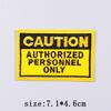 Warning Embroidery Patch Iron On Patches For Clothing Danger Prohibit Sign Embroidered Patches For Clothes Nuclear Marker Badges