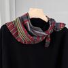 1116 Autumn and Winter New Fashion Versatile Silk Wool Silk Scarf 61cm Paris Hongqiao Medium Square Scarf Silk Wool Shawl