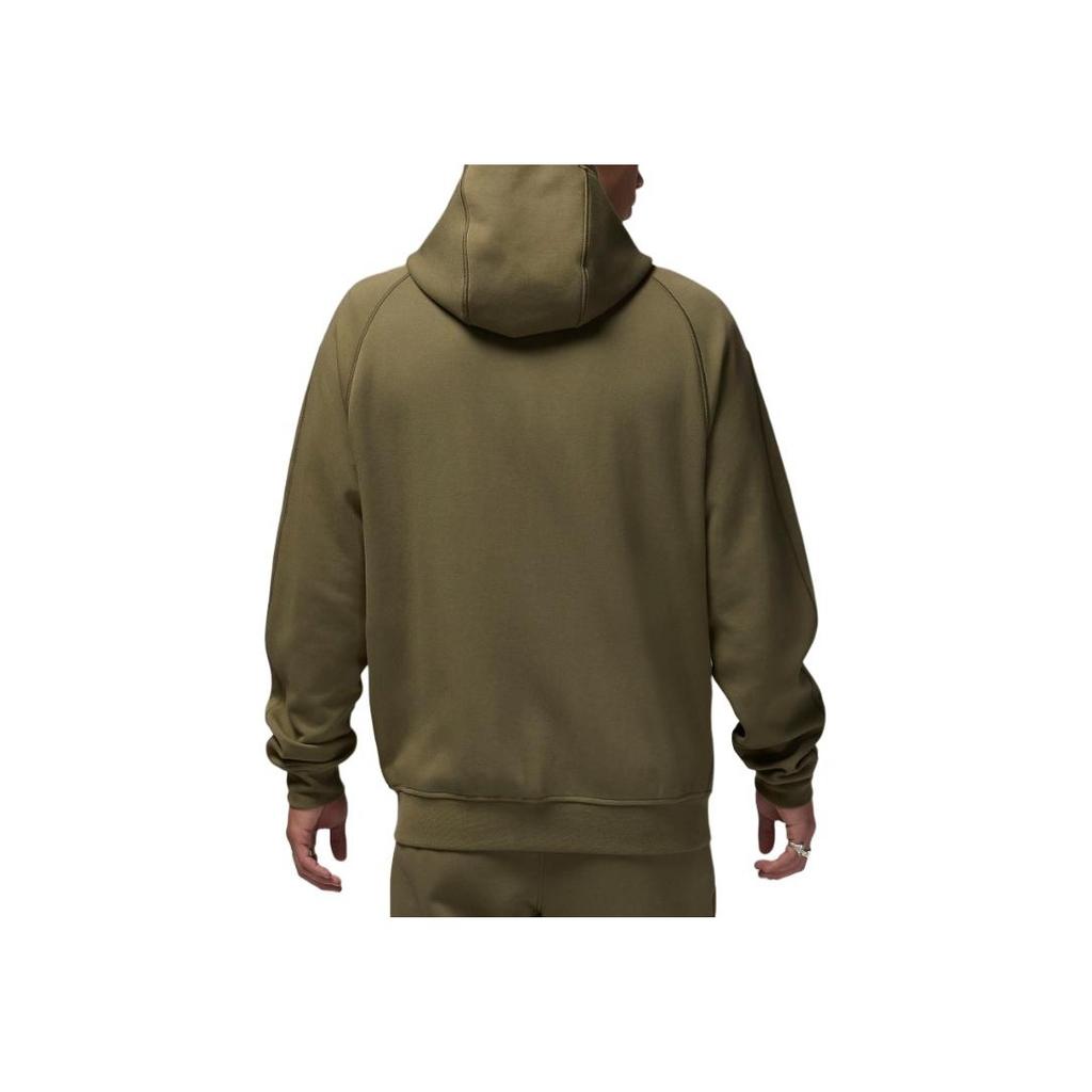 Jordan Solid Logo Hooded Zip-Up Long Sleeve Cardigan Vintage Sports Sweatshirt Men Sweatshirt Olive FV8602-222