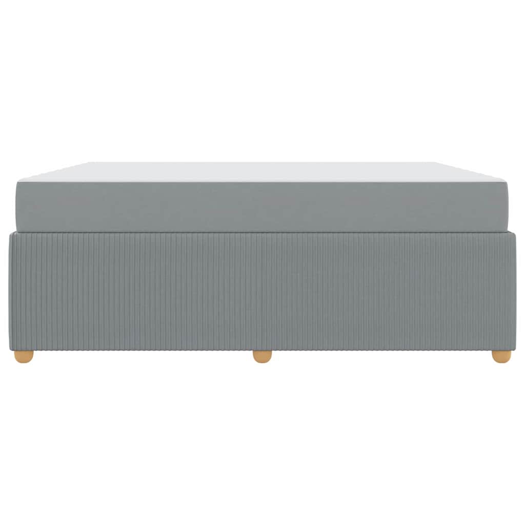 Bed Frame with Mattress Light Grey 180 X 200 Cm Fabric