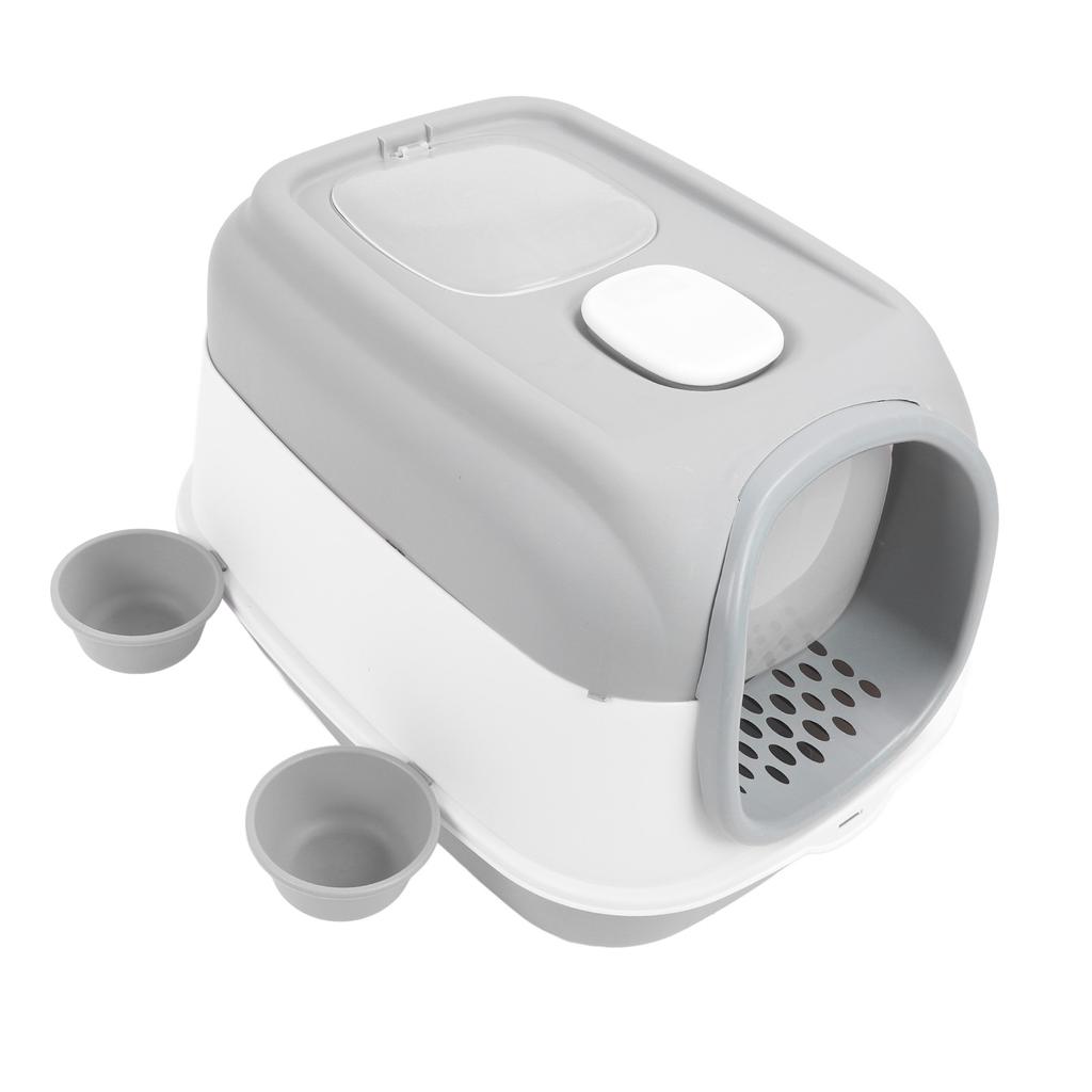 Cat Litter Box Fully Enclosed Open Top Extra Large Litter Box Smart Deodorizing Indoor Pet Toilet Fo