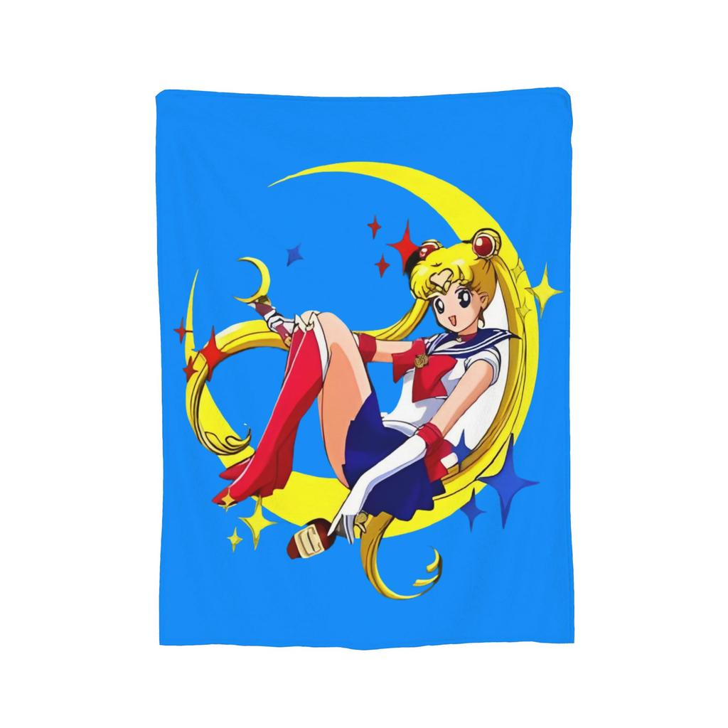 Sailor Moon Decken Samt Sommer Klimaanlage Sailor Moon Multifunktion Dünne Überwurfdecke für Bett Sofa Teppich Stück