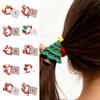 5/10 Paare Kinder Festival Scrunchies Zufällige Weihnachtsmuster Sichere Plastik-Haargummis für Kleinkinder