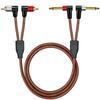 LiuTian Twin TS to Twin RCA Stereo Audio Interconnect Plated Heavy Duty 2 x mm TS to 2 RCA Male Head Adapter Cables 1/4-inch Cable, 6.35 1/4-inch