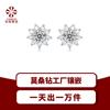 Boucles d'oreilles en argent S925 Moissanite Premières Neiges Boucles d'oreilles Puces Mode Tendance Bijoux d'oreille Fleur de Soleil Panyu