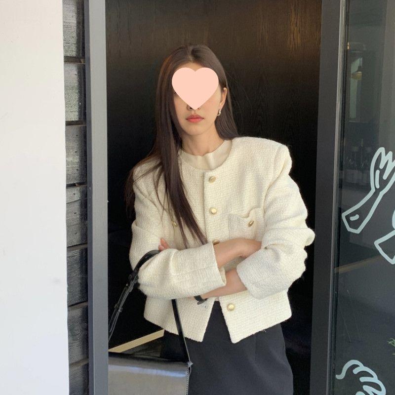 New Chic Tweed Blazer for Petite Women - Short Winter and Autumn Coat