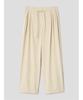 Saendeusaundeu (Unisex) Wide Elastic Waist Pants Beige