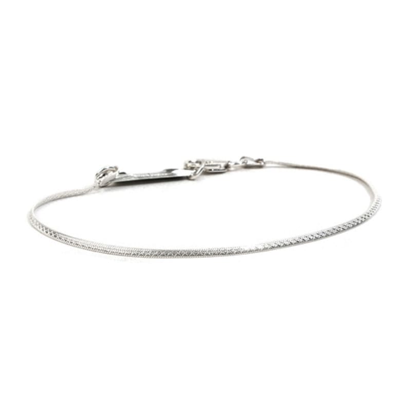 SEWNSWEN SILVER SLIM SNAKE CHAIN BRACELET