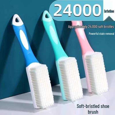 Silicone Soft Bristle Shoe Brush: Non-Slip Long Handle, Safe Cleaning, Reaches All Corners, Multi-Purpose Nano Brush