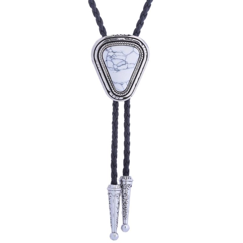 Alloy Bolo Tie for Men Cowboy Bolo Tie Necktie Collar Pendant WesternStyle Necklace for Teens Cowboy Rodeos Accessory