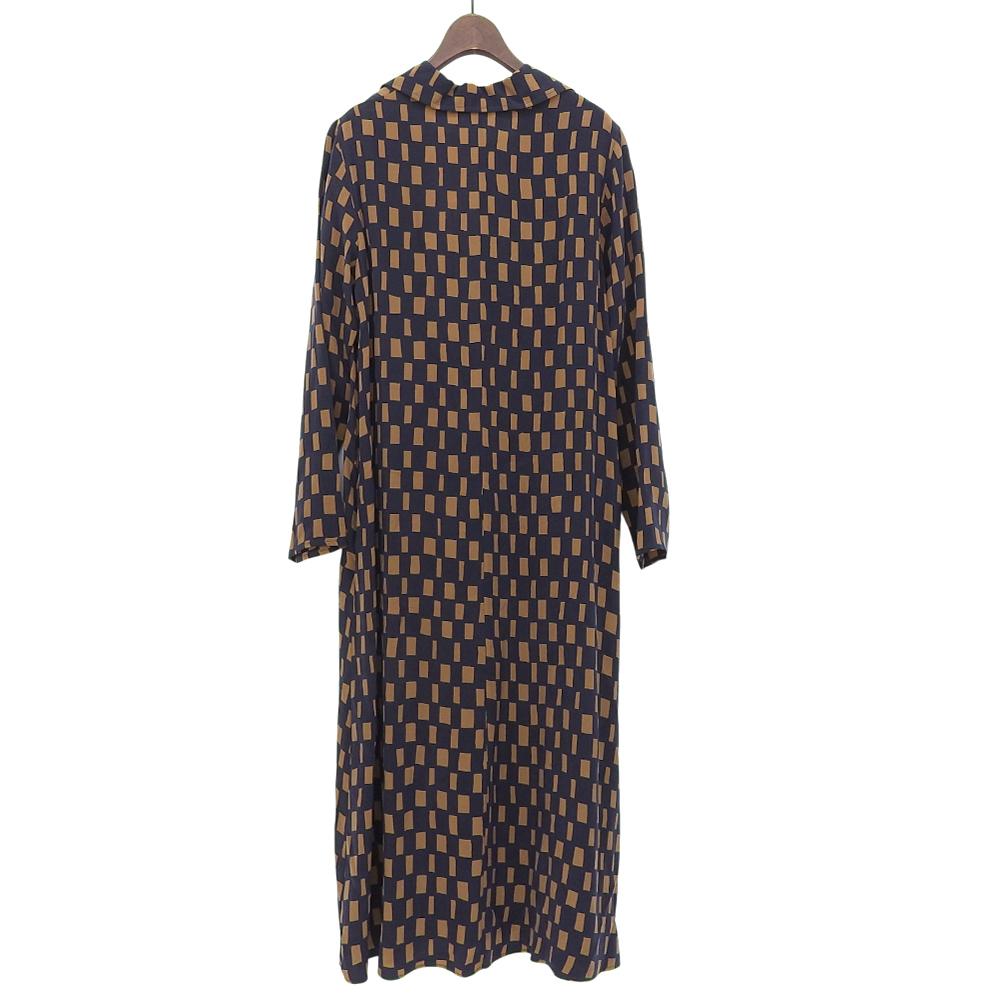 Marimekko Noppa Maisol Dress, Women's, Navy and Brown, Size 34 Dress 34 Navy / BrownUsed