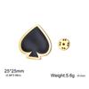 Cazador Poker Card Spade Heart Club Diamond Lapel Pins Women's Brooch Stainless Steel Metal Pins Backpack Badges Jewelry Gift