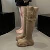 [Ziyan] Two-wear folded thick-soled boots for children, new thick-heeled knee knight boots in autumn and winter 2025