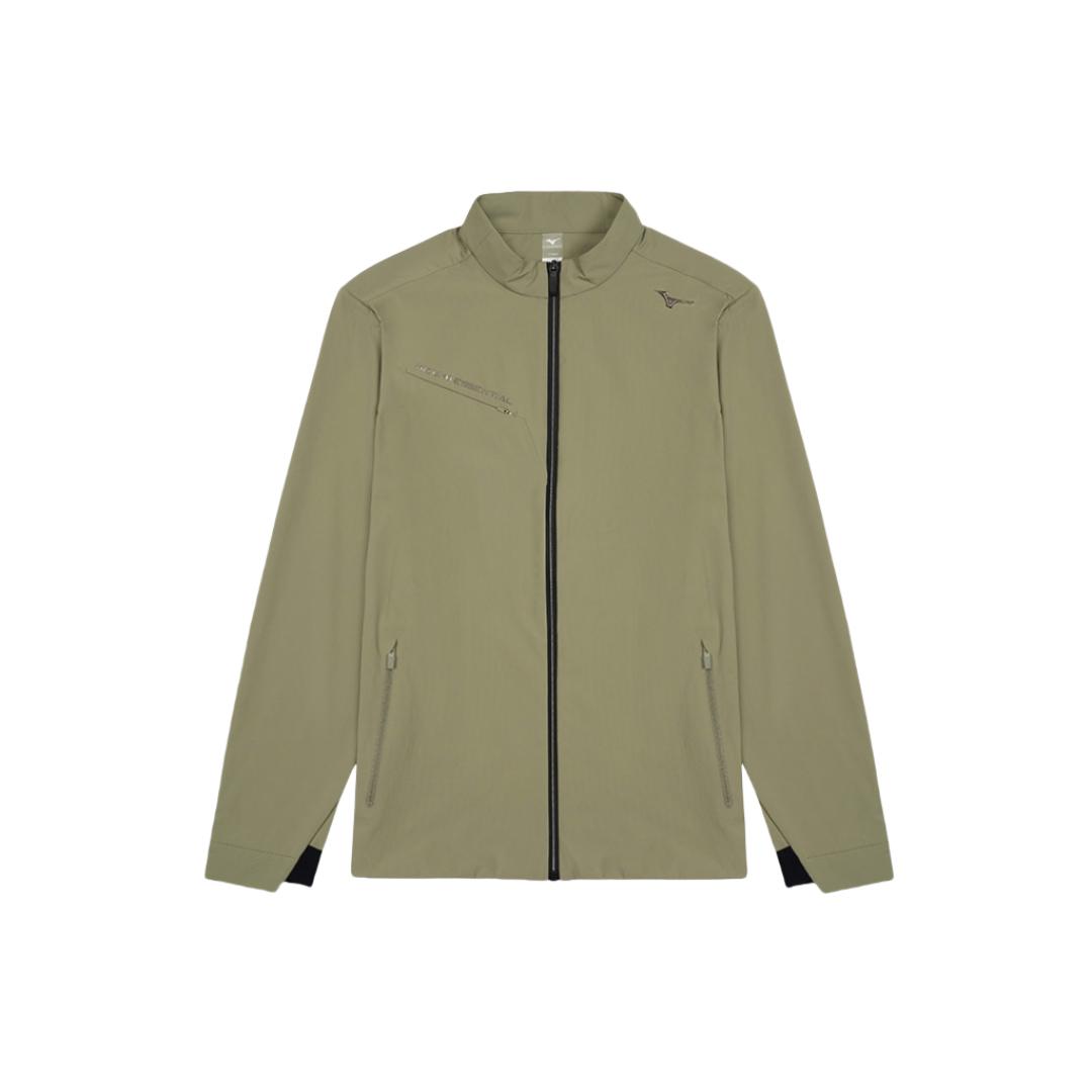 

Mizuno Essential Series Logo Stand Collar Versatile Long Sleeve Jacket Men Jacket Frost-Leaf-Green K2CE31A2 M