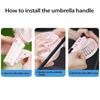 Summer Small Umbrella Fan Handheld Outdoor Portable Hanging Neck Umbrella Foldable USB Desktop Mini Fan Strong Airflow Fa