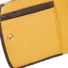 Peaks Peak Women's Bifold Wallet, Cowhide Leather, Two-Tone Color, Yellow and Brown