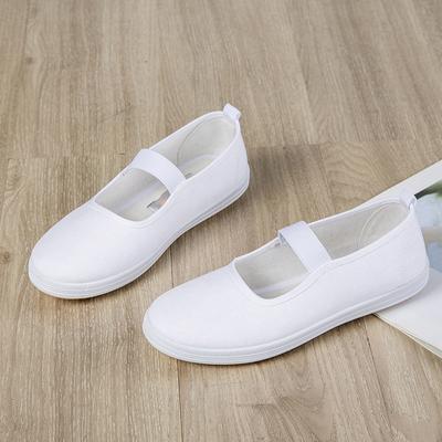 Witte sneakers, witte net schoenen, schoolgymnastiek prestatieschoenen voor jongens en meisjes, kleine witte schoenen, vechtsport schoenen, verpleegkundige werk, witte doek s