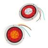 16 Led Car Round Amber Red Taillights Rear Stop Brake Running Reverse Lamp