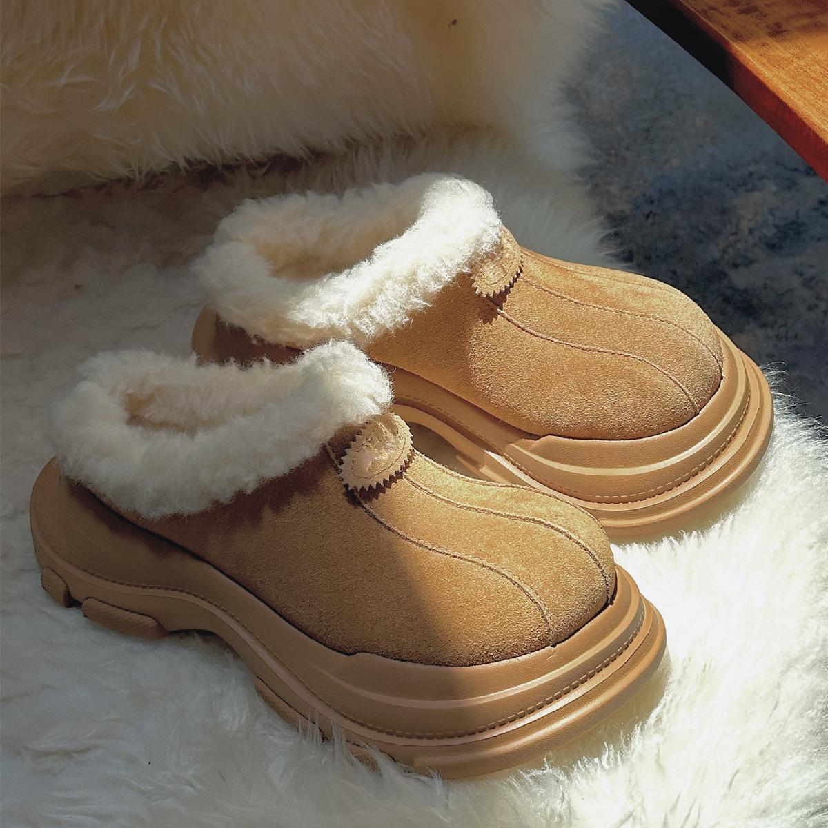 

Жіночі зимові чоботи для ляльки з ведмедиком Zhike~ Нове тепле бавовняне взуття на товстій підошві Mao Mao 40