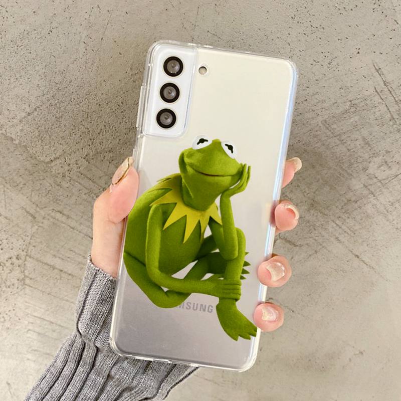 kermit the frog Phone Case for Samsung S20 S10 lite S21 plus S7 edge S8 S9 S10 S20 S22 plus ultra Clear Case