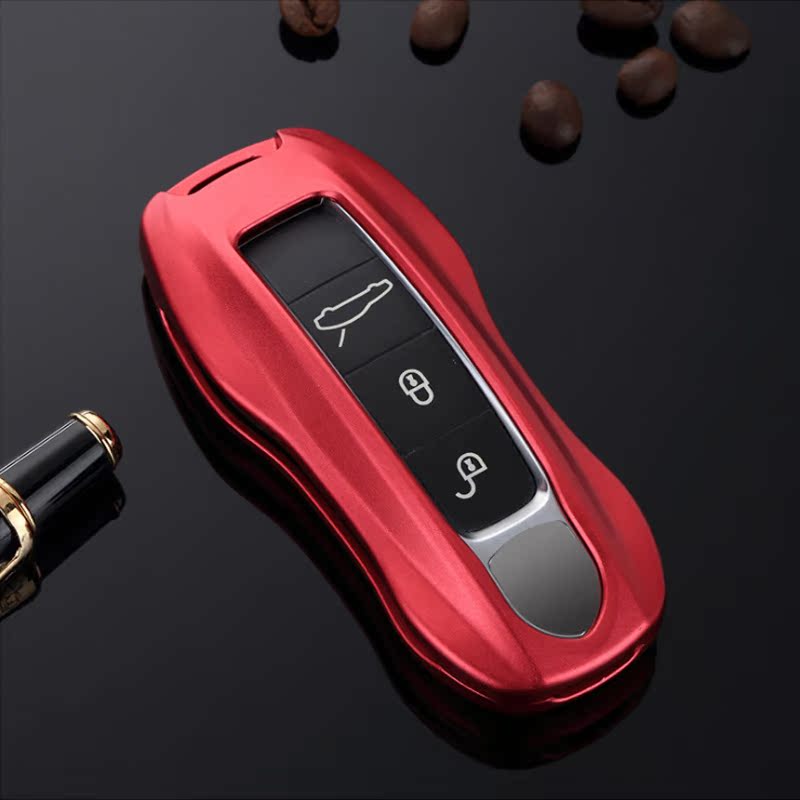 Aluminum Alloy Car Key Case Shell Key Cover For Porsche Cayenne Panamera - 911 Taycan Protective Accessory
