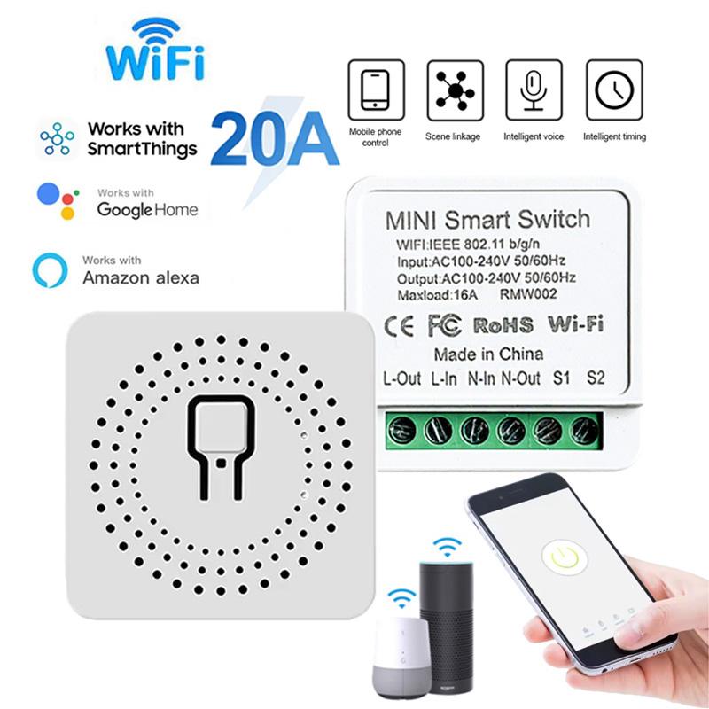 16/20A Smart Wifi Switch Cozylife Wireless Switch APP Timer Voice Control Relay Module Work with Alexa Google Smart Home Breaker