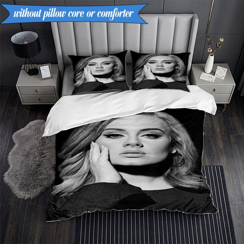 A-dele's Pop Music 3pcs K-pop Music Group Bedding set,Ideal for Bedroom, Dormitory,Including Duvet Cover And 2pcs Pillowcases,Fan Gifts
