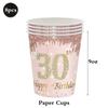 30th Birthday Decorations For Her Rose Gold Plates Napkins CupsTablecloths Hello30 Balloons 30th Birthday Party Favors For Women