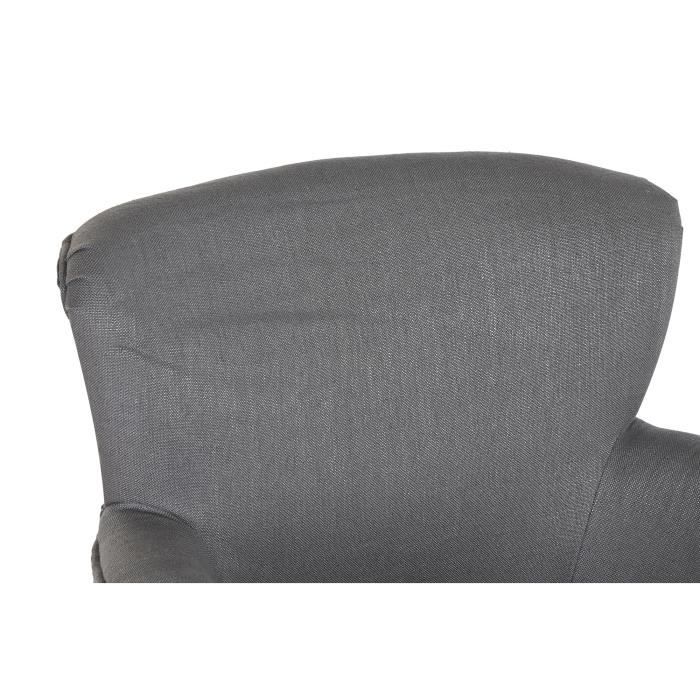 Fauteuil - Sapin - Polyester - Gris Foncé - 1 Place - 66x70x88 Cm