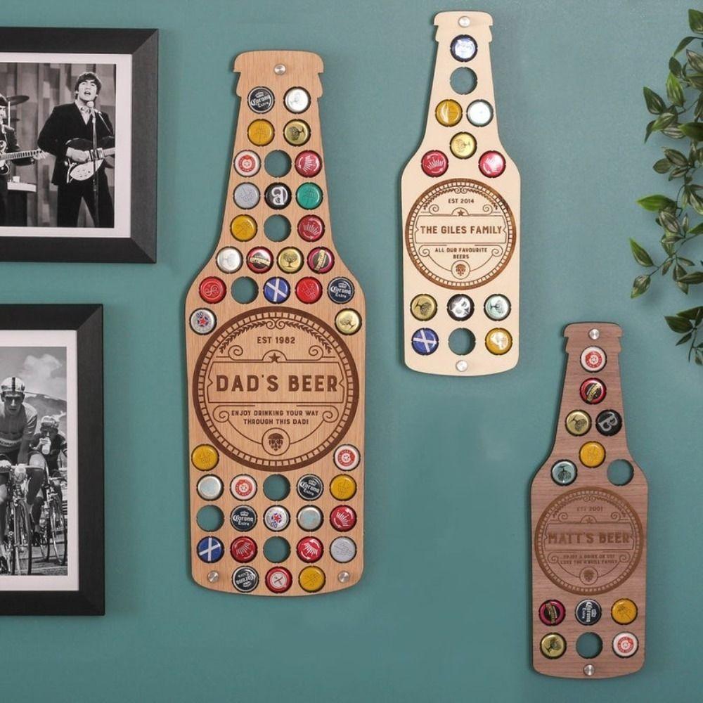 

Eye Catching Wine Bottle Display Shelf Wall-mounted Beer Bottle Cover Bracket for Wall Decoration Style 1
