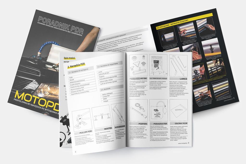 Zestaw narzędzi do usuwania wgnieceń PDR | Seria: ZAWODOWIEC